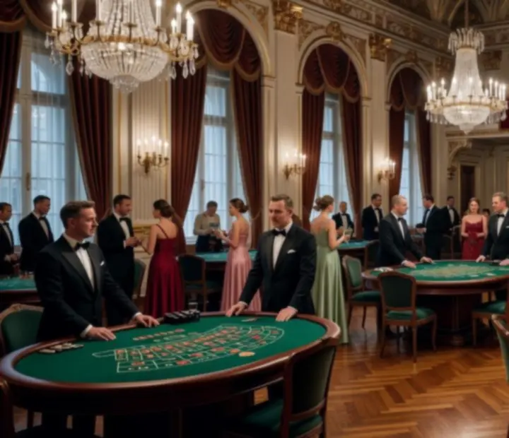 Historický sál připravený pro elegantní společenský večer