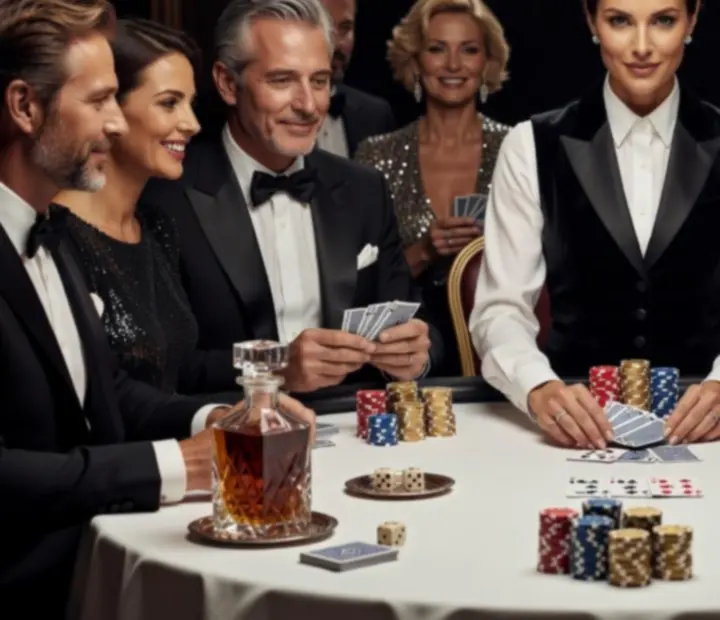 Luxusní pokerový večer s profesionálním dealerem a hráči